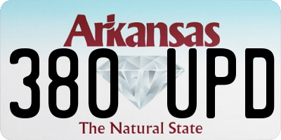 AR license plate 380UPD