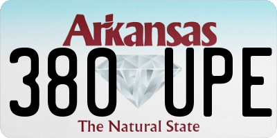 AR license plate 380UPE