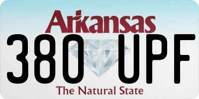 AR license plate 380UPF