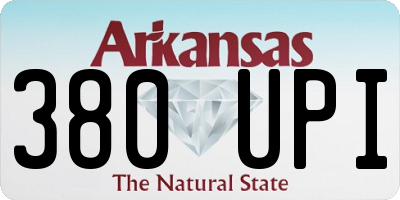 AR license plate 380UPI