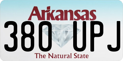 AR license plate 380UPJ