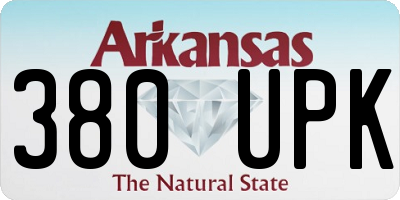 AR license plate 380UPK