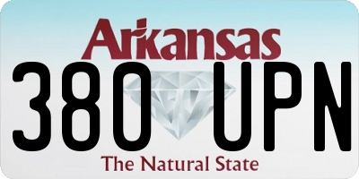 AR license plate 380UPN