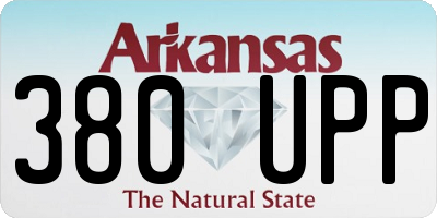 AR license plate 380UPP