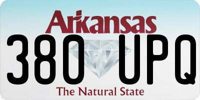 AR license plate 380UPQ