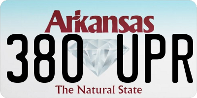 AR license plate 380UPR