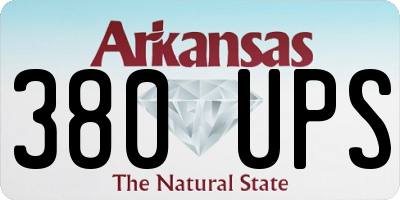 AR license plate 380UPS