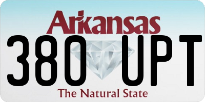 AR license plate 380UPT