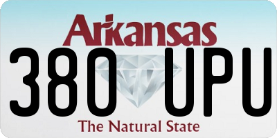 AR license plate 380UPU