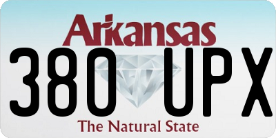 AR license plate 380UPX