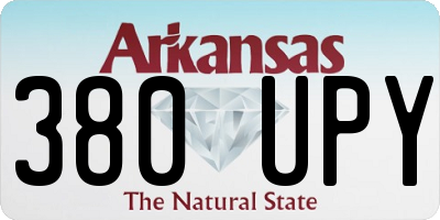 AR license plate 380UPY