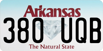 AR license plate 380UQB