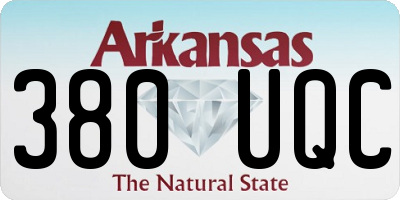 AR license plate 380UQC