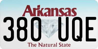 AR license plate 380UQE