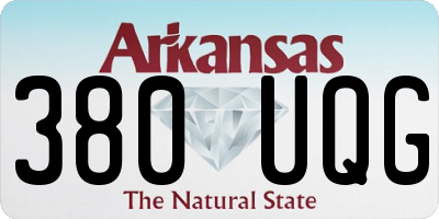 AR license plate 380UQG