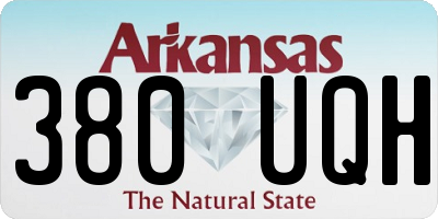 AR license plate 380UQH