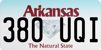 AR license plate 380UQI