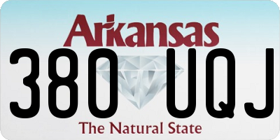 AR license plate 380UQJ