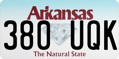 AR license plate 380UQK
