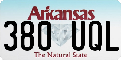 AR license plate 380UQL