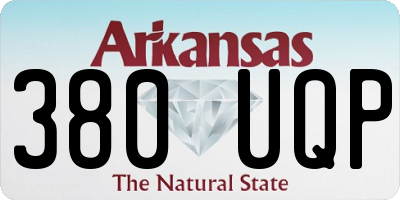 AR license plate 380UQP