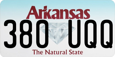 AR license plate 380UQQ