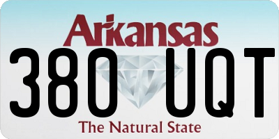 AR license plate 380UQT
