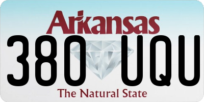AR license plate 380UQU