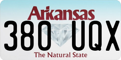 AR license plate 380UQX