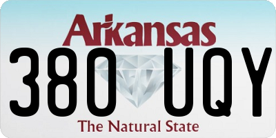 AR license plate 380UQY