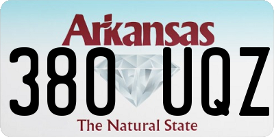 AR license plate 380UQZ