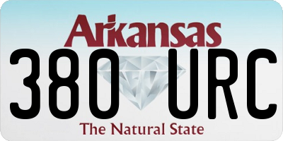 AR license plate 380URC