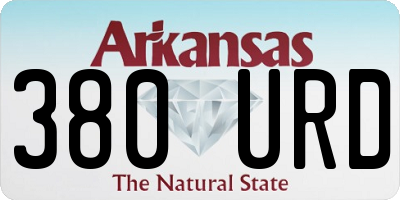 AR license plate 380URD