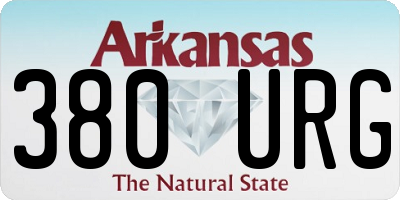AR license plate 380URG