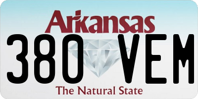 AR license plate 380VEM