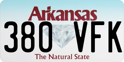 AR license plate 380VFK