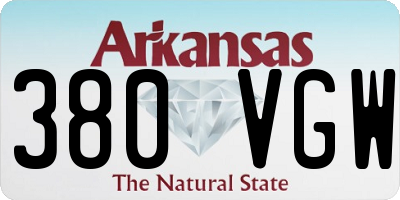 AR license plate 380VGW