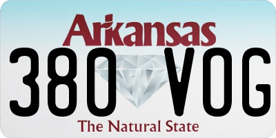 AR license plate 380VOG