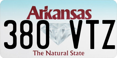 AR license plate 380VTZ