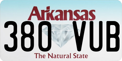 AR license plate 380VUB