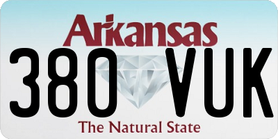 AR license plate 380VUK