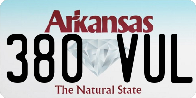 AR license plate 380VUL