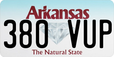 AR license plate 380VUP