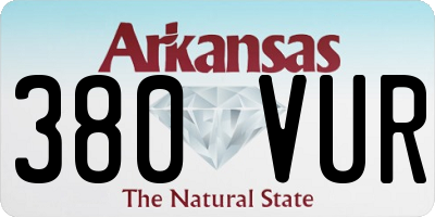 AR license plate 380VUR