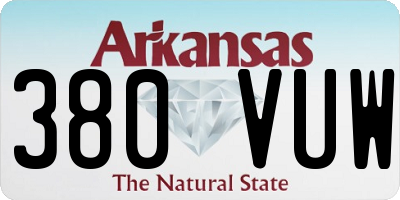AR license plate 380VUW