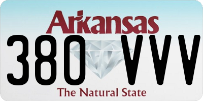 AR license plate 380VVV