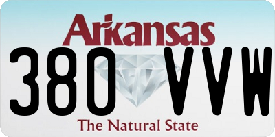 AR license plate 380VVW