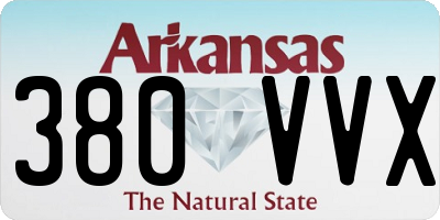 AR license plate 380VVX