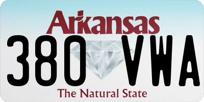 AR license plate 380VWA