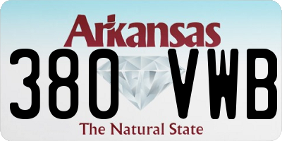 AR license plate 380VWB